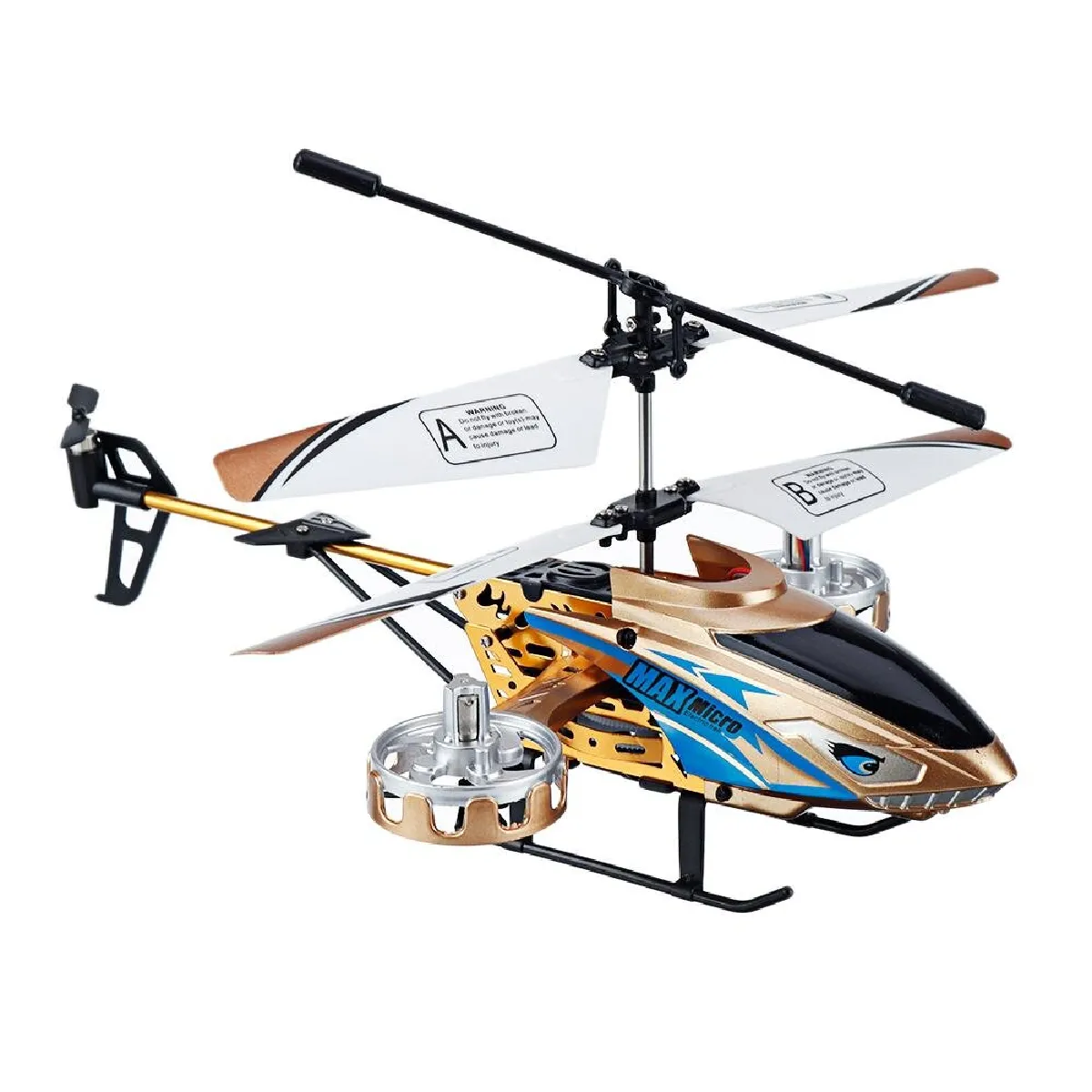 Hélicoptère télécommandé à recharge USB électrique à 4,5 canaux pour le modèle RC Jouets Jouets extérieurs Cadeaux d'anniversaire pour enfants Version RTF - RC Helicopter(Or)