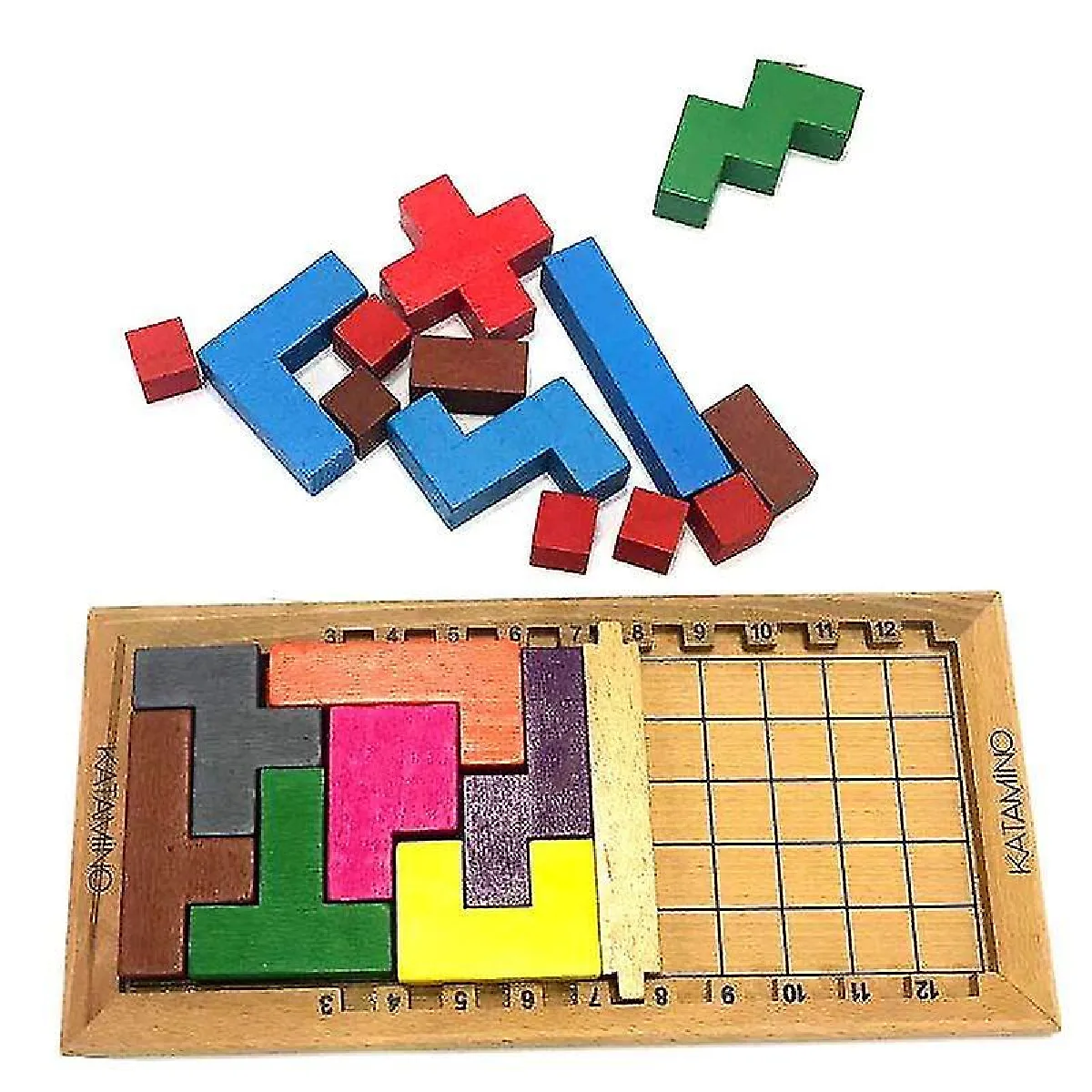 Jeu de puzzle en bois casse-tête Tetris Magic Brain Teaser Jeu de puzzle cadeau pour la fête des enfants