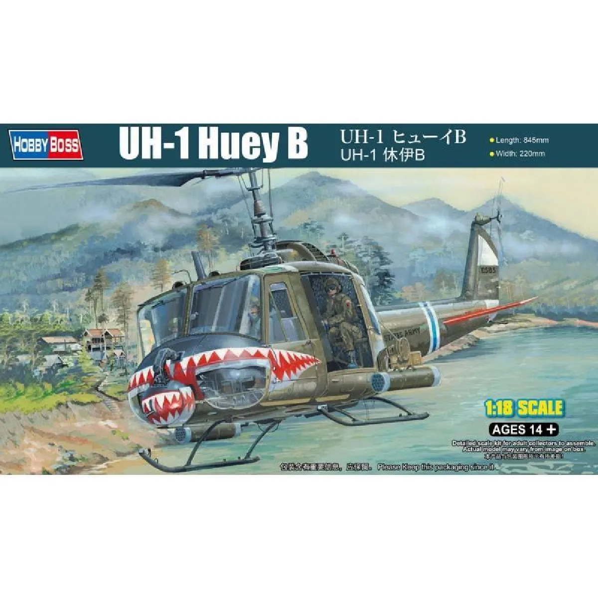 Maquette Hélicoptère Uh-1 Huey B