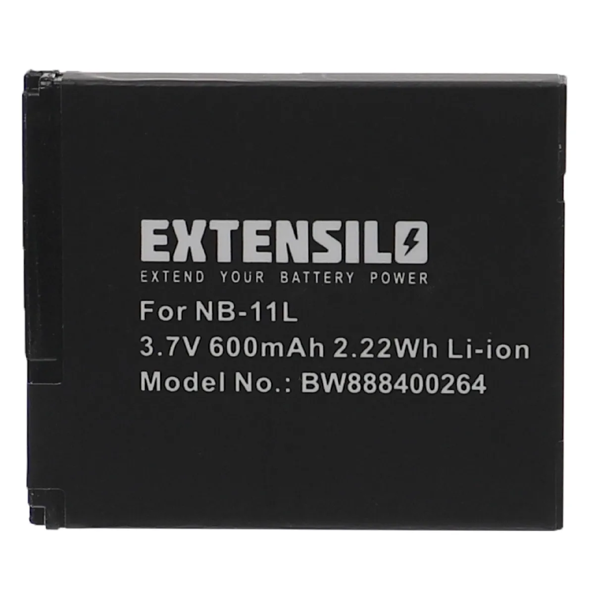 EXTENSILO Batterie compatible avec Canon IXUS 240 HS, 145, 150, 155, 160, 165, 147, 157, 170 appareil photo, reflex numérique (600mAh, 3,7V, Li-ion)