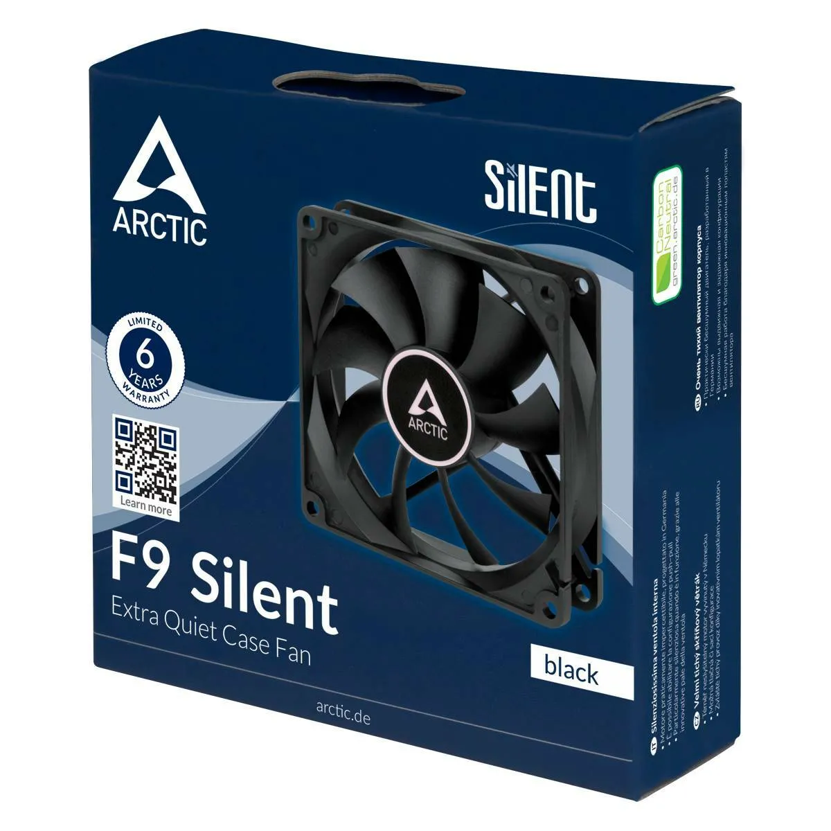 ARCTIC COOLING Ventilateur de boitier 92mm F9 Silencieux Noir