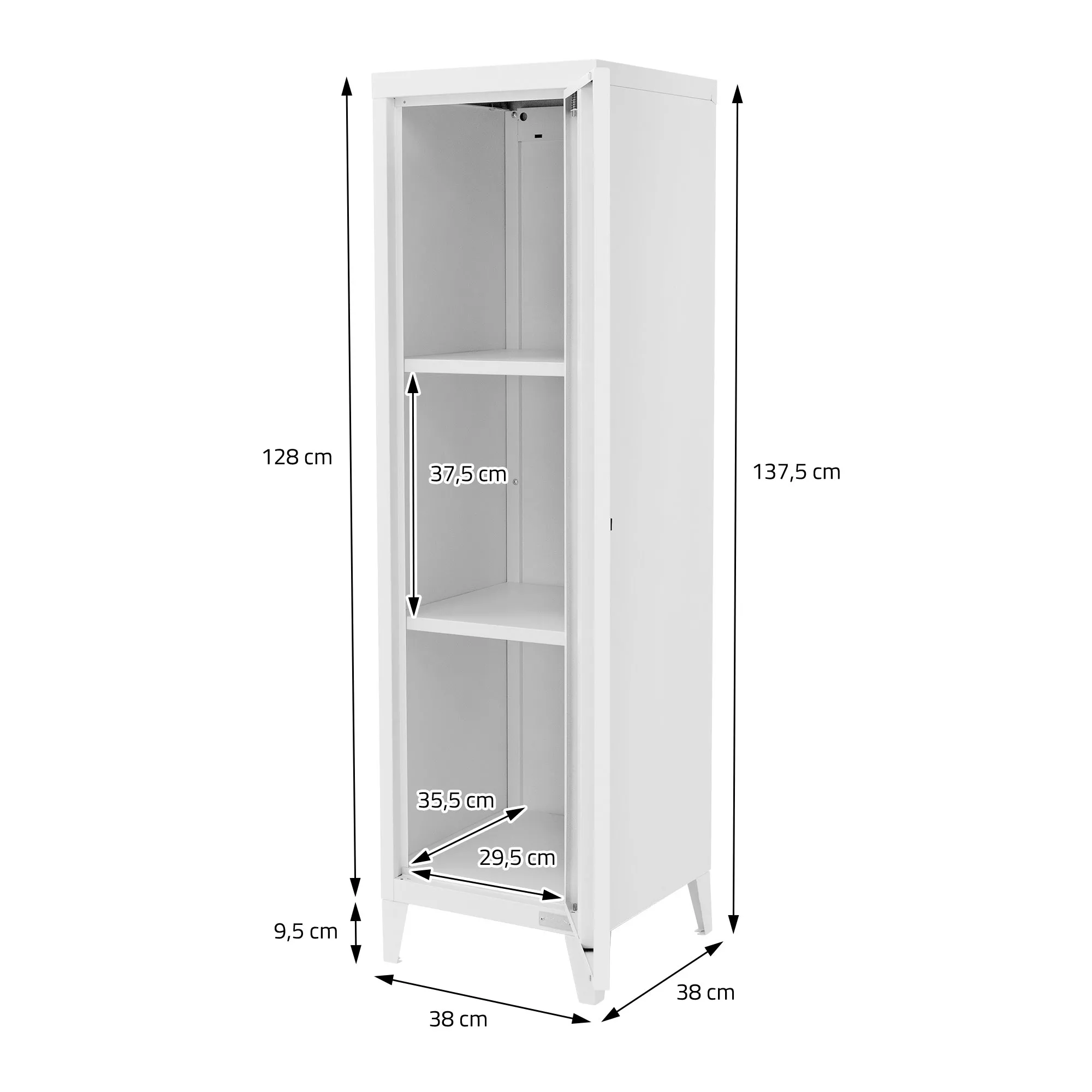 Vintage Armoire Shabby Chic Penderie Blanc Armoire à Linge Miroir