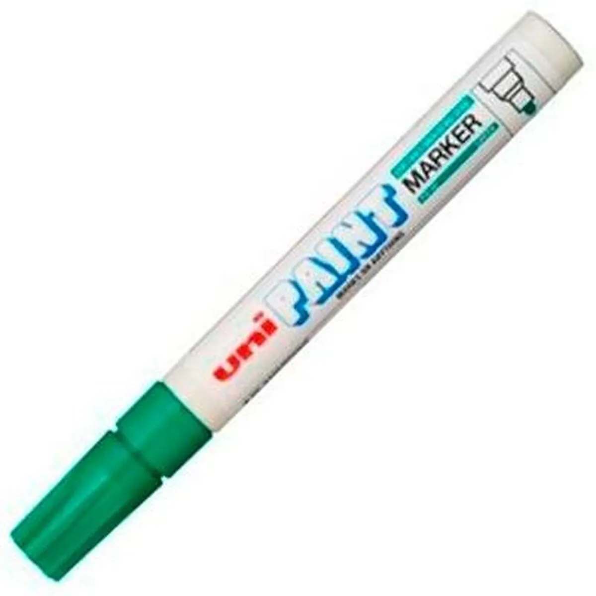 UNI BALL Marqueur permanent Uni-Ball Paint Marker PX-20 Vert 12 Unit&eacute;s