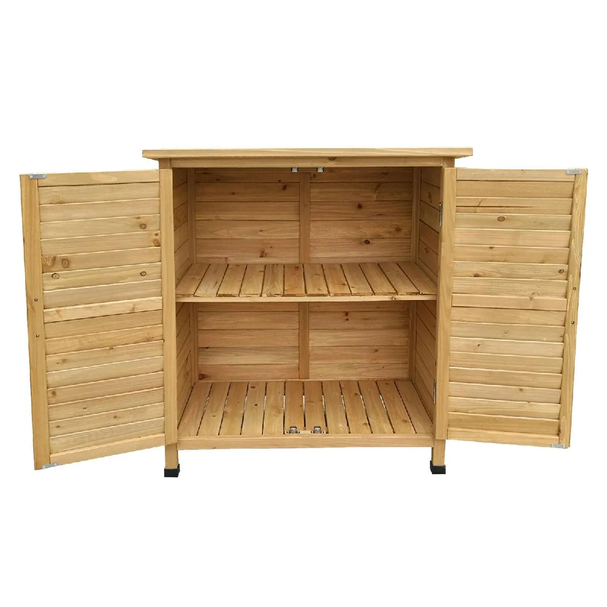 Cabane abri de jardin doubles portes 87 x 46 x 91 cm bois epicea