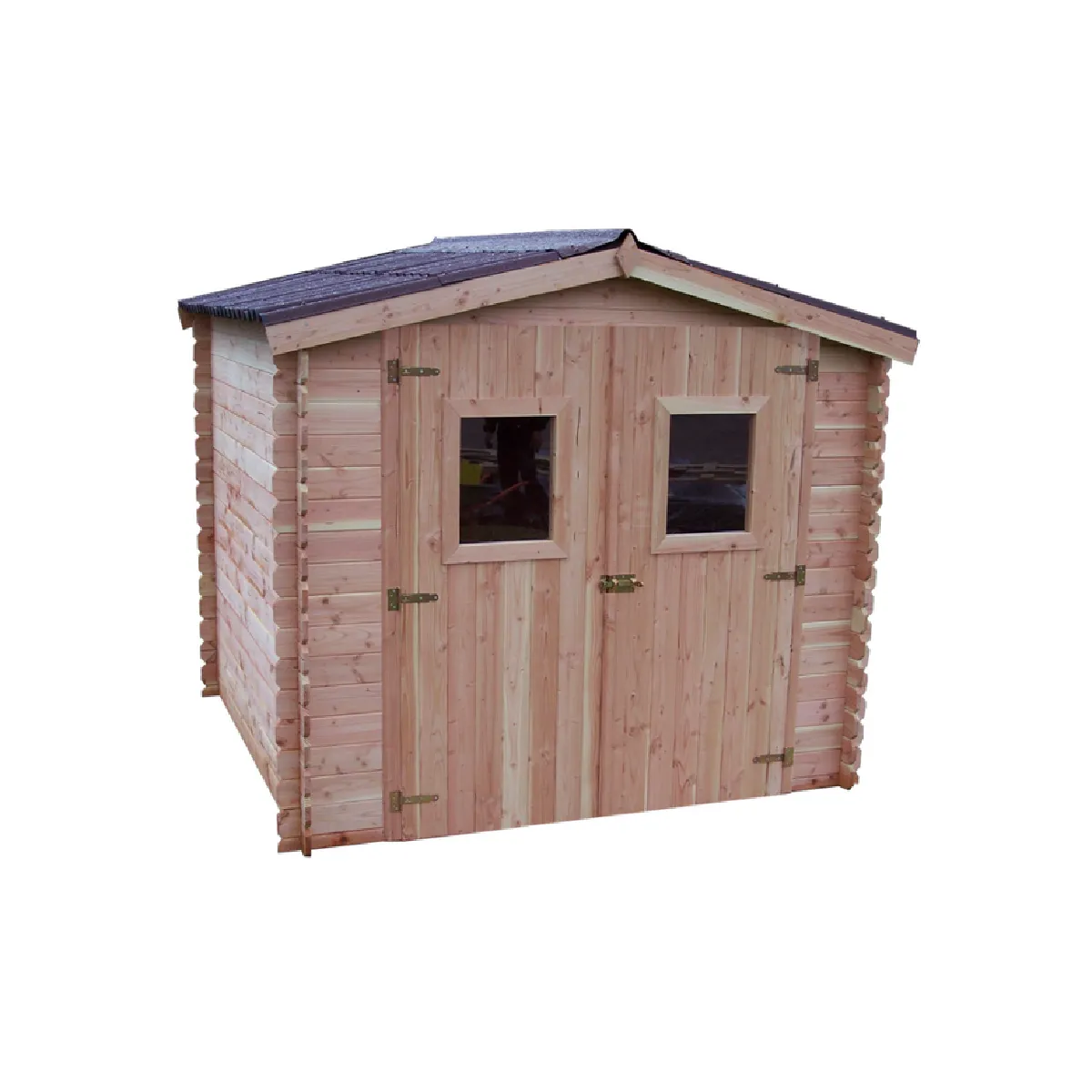 Abri dublin douglas madriers 4.15 m² sans plancher DU2421.02N HABRITA