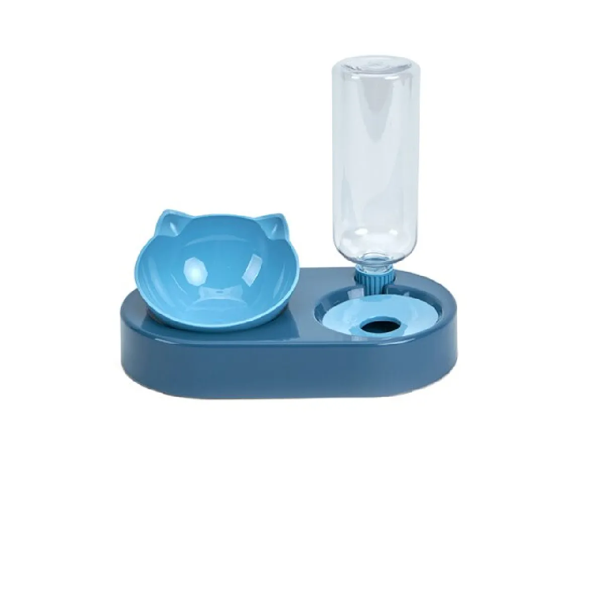 Meilleurs prix pour Bol pour chat et distributeur d'eau automatique Mangeoir pour chat, eau facile à boire Fournitures pour animaux de compagnie   Fournitures d'eau pour chat (bleu)