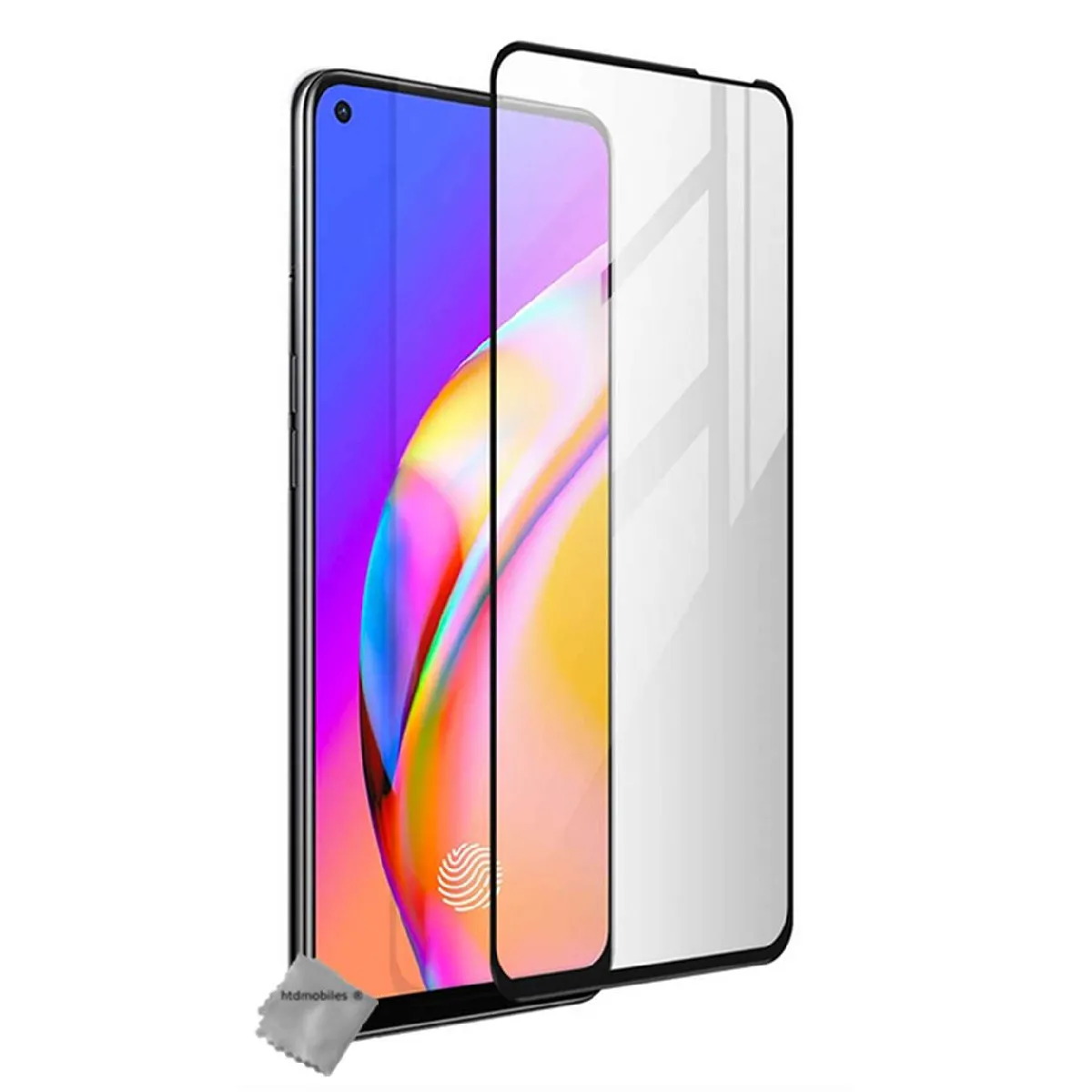 Htdmobiles Noir Verre Incurvé Oppo A94 5G/A74 4G