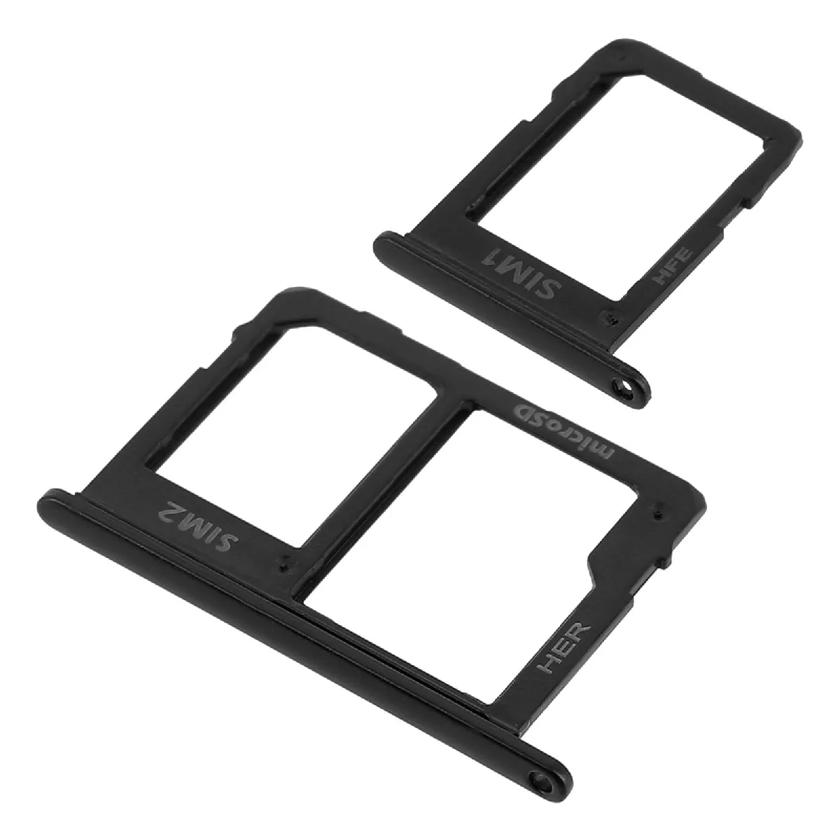 Avizar Noir Tiroir Sim Pour Samsung Galaxy J6 Support 2X Carte Nano Sim + Microsd