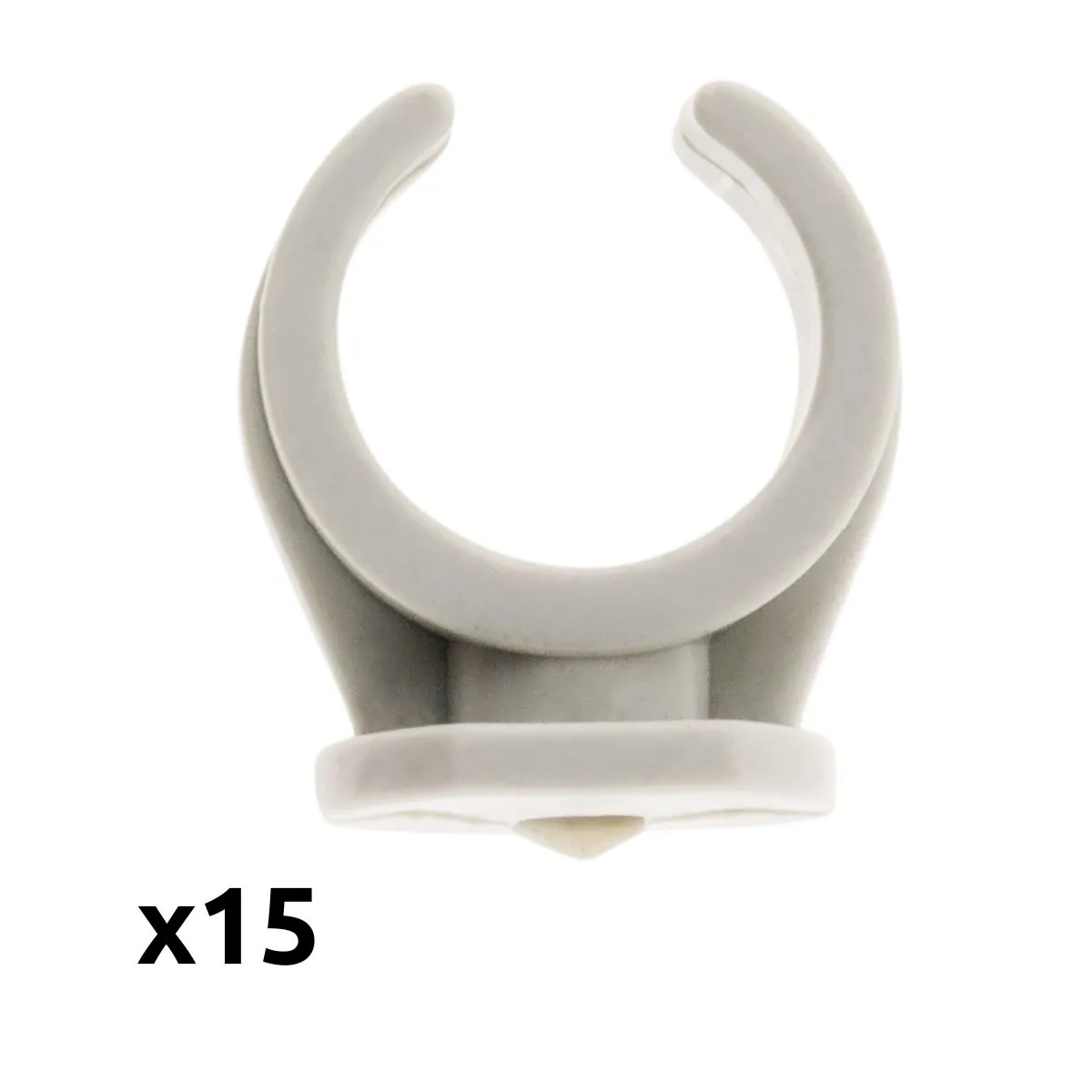 Zenitech Blanche Clips De Fixation Pour Conduits - Ø16 Mm, Lot De 15
