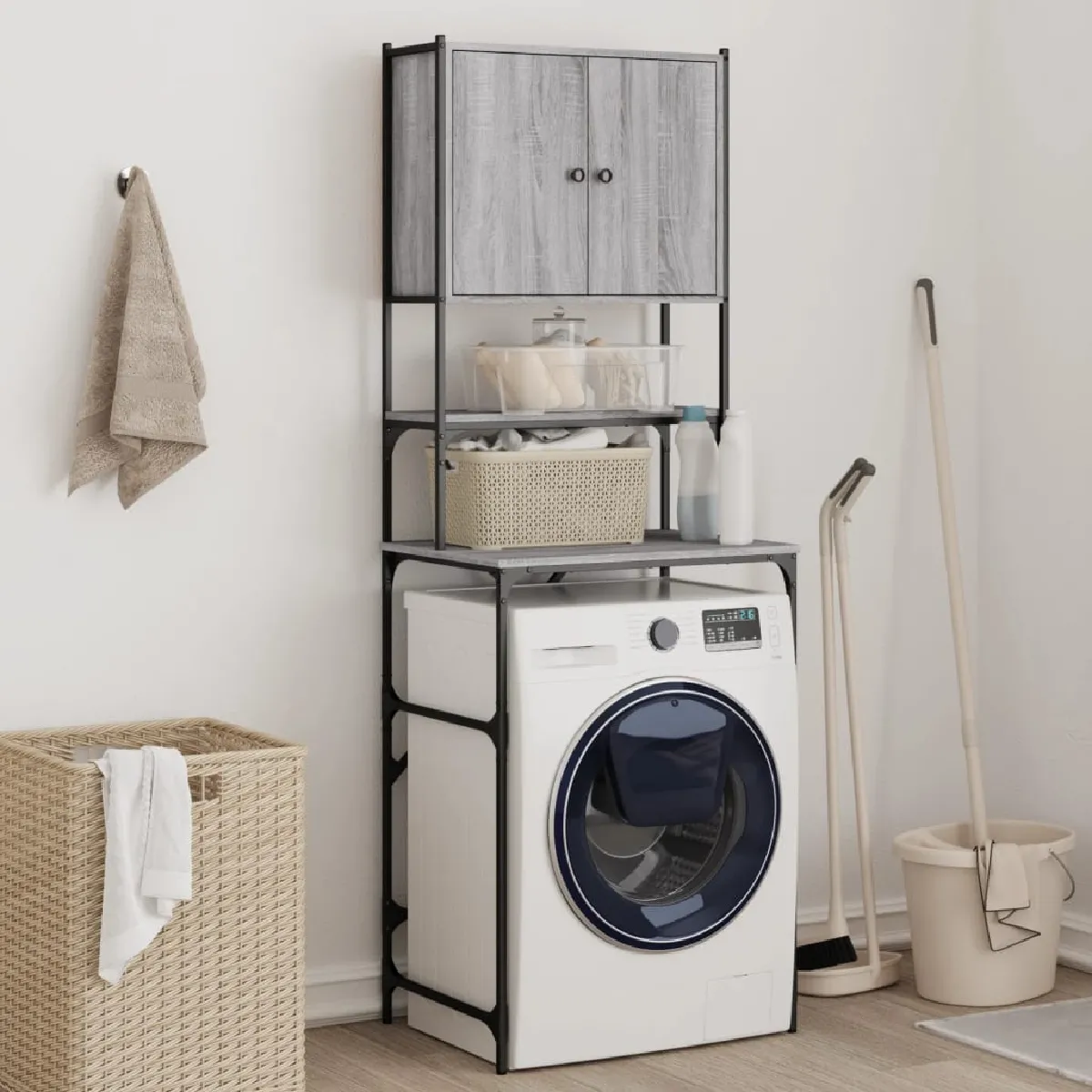 vidaXL Armoire de machine à laver sonoma 68x48,5x194 cm