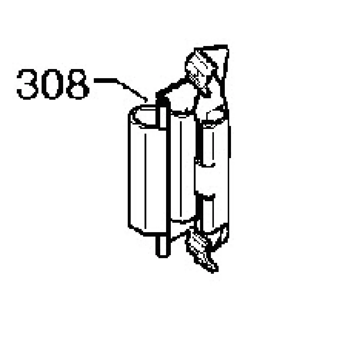 Electrolux Charnière de hublot pour lave-linge