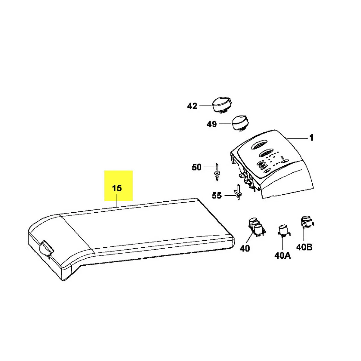 FAURE  couvercle complet pour lave-linge