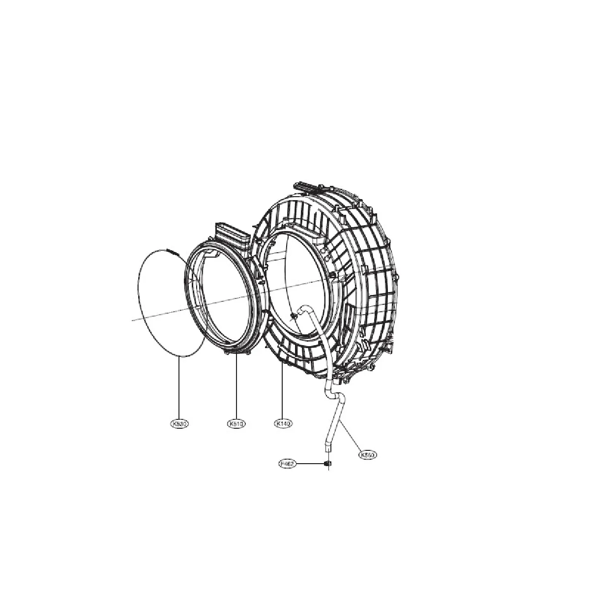 Lg demi-cuve avant lave-linge