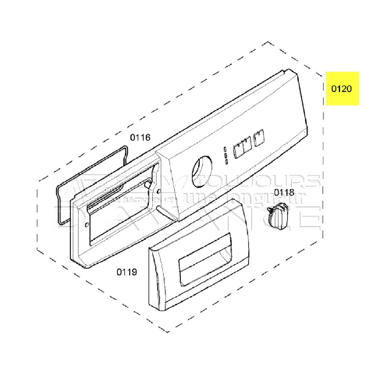 SIEMENS  tableau de bord complet lave-linge