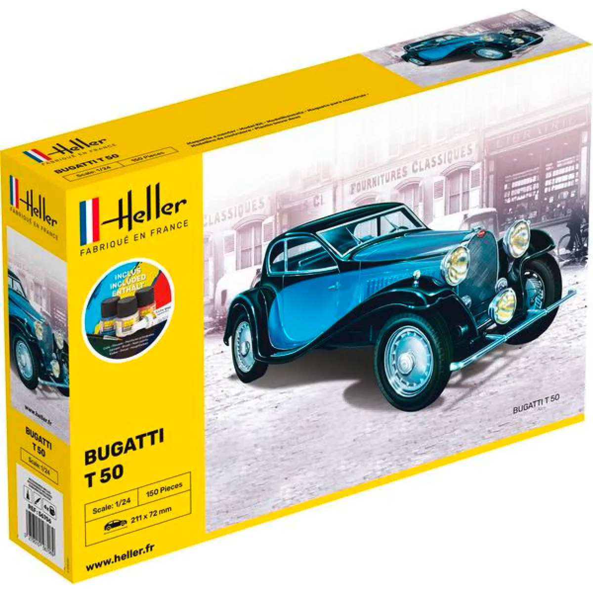HELLER  maquette Bugatti T50 - 1/24