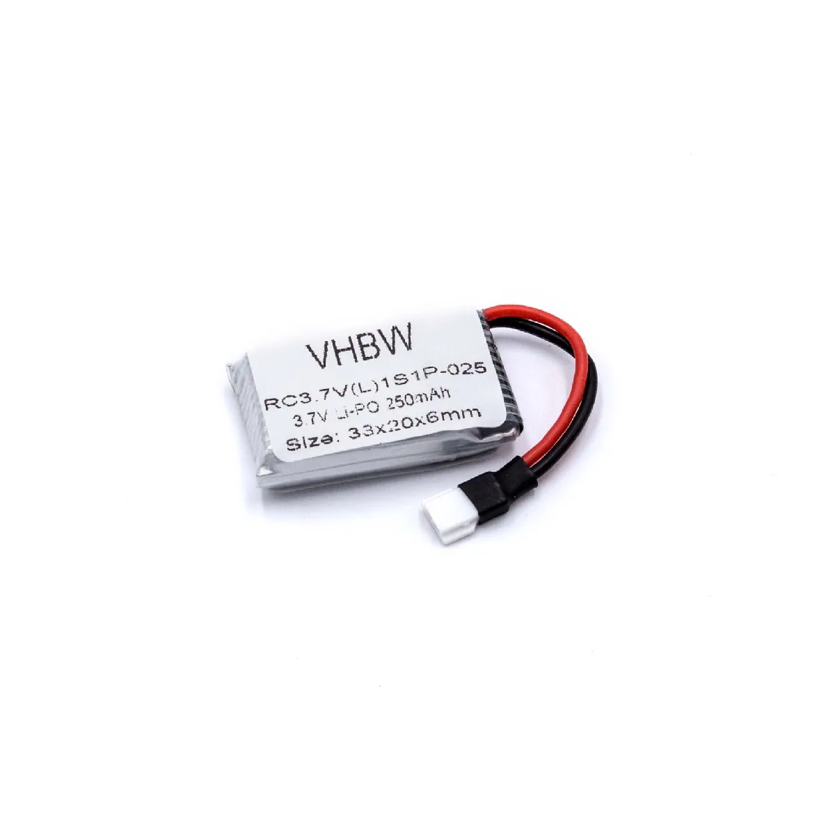 vhbw Batterie Li-Polymer 250mAh - 3.7V