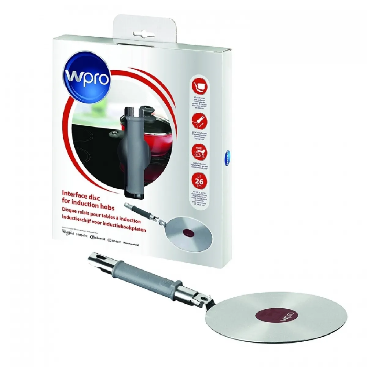 Wpro Disque relais induction pour plaques 26 cm