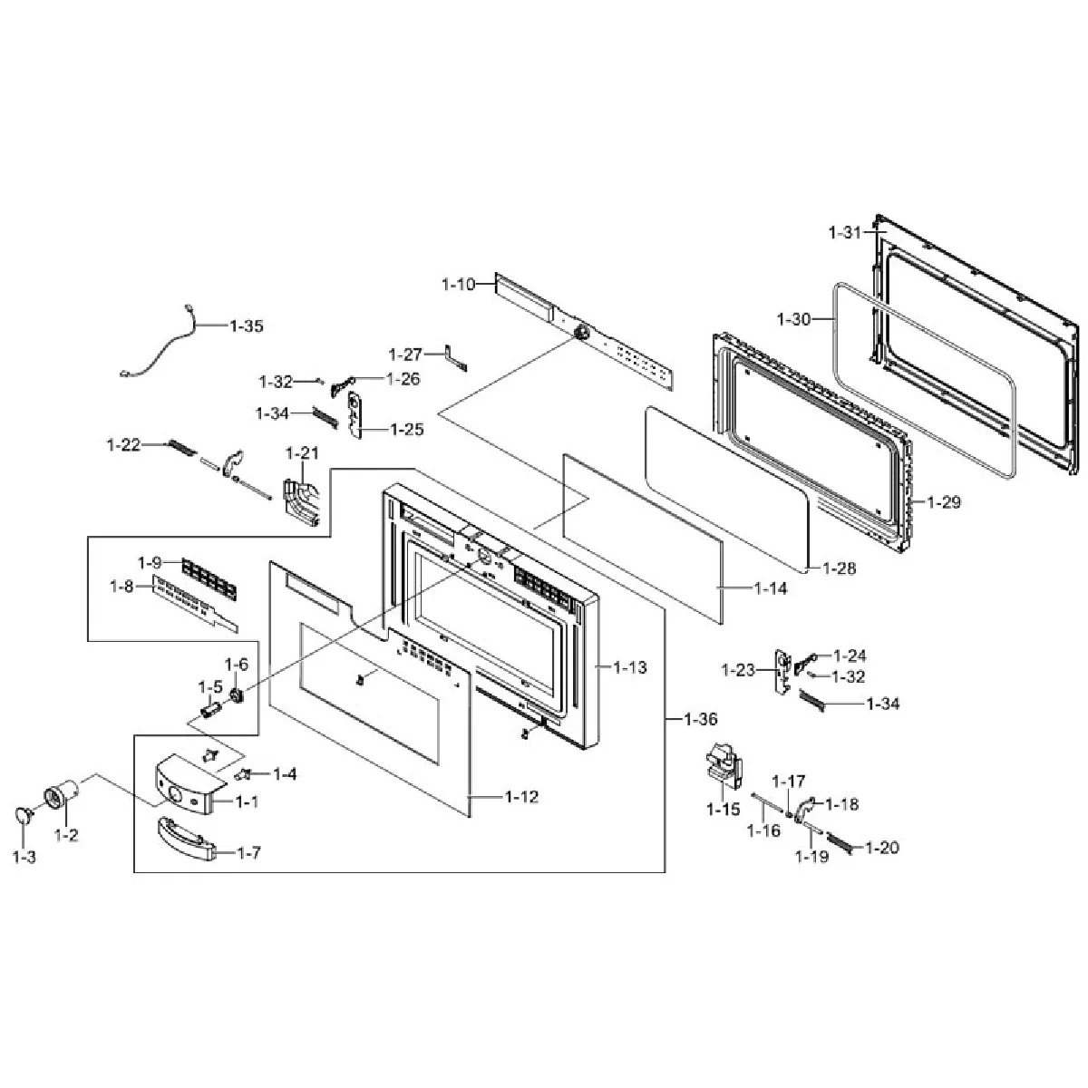 Samsung Vitre de Porte Exterieure