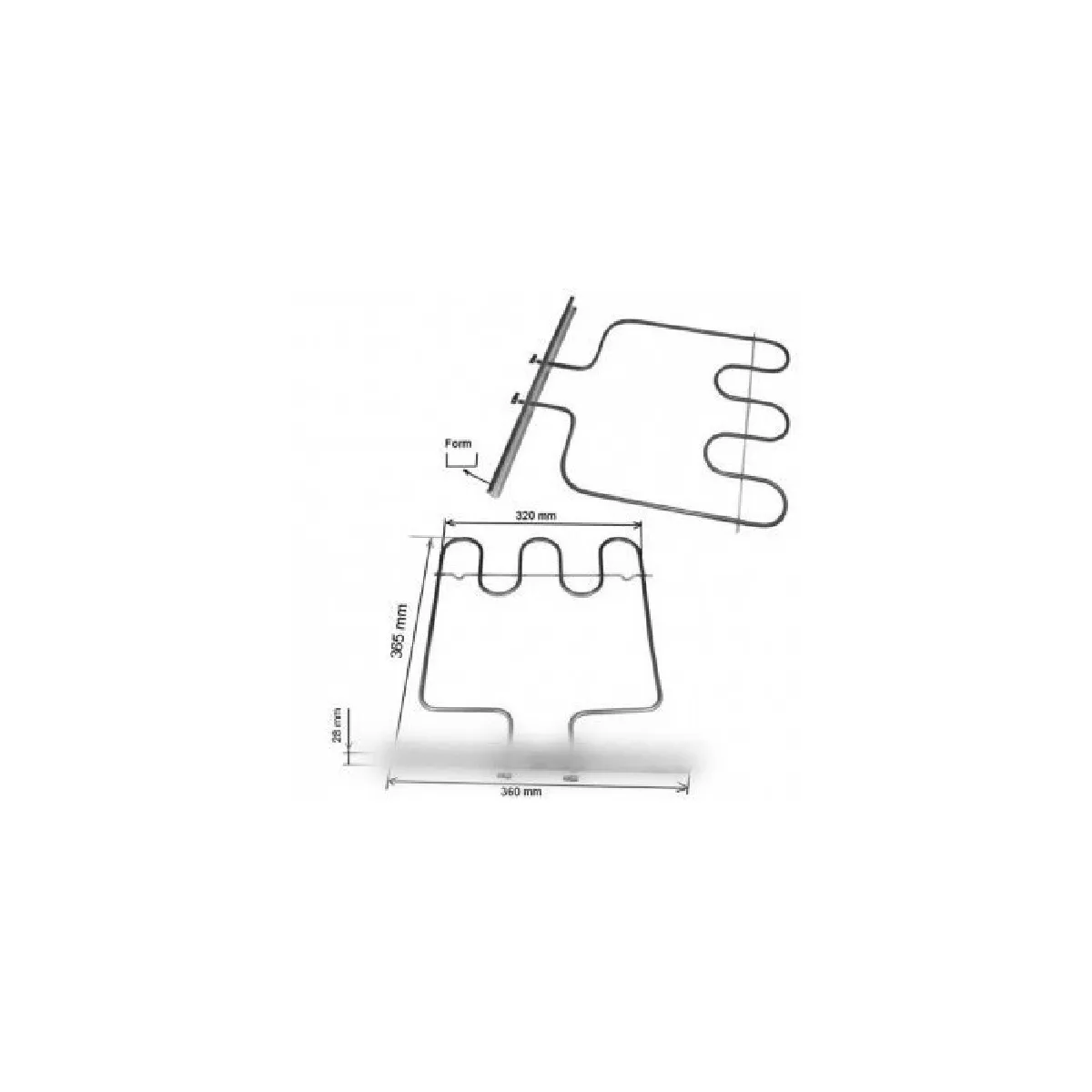 Ariston Resistance Sole 1000W 230V L350x310mm Pour Four - Image 3