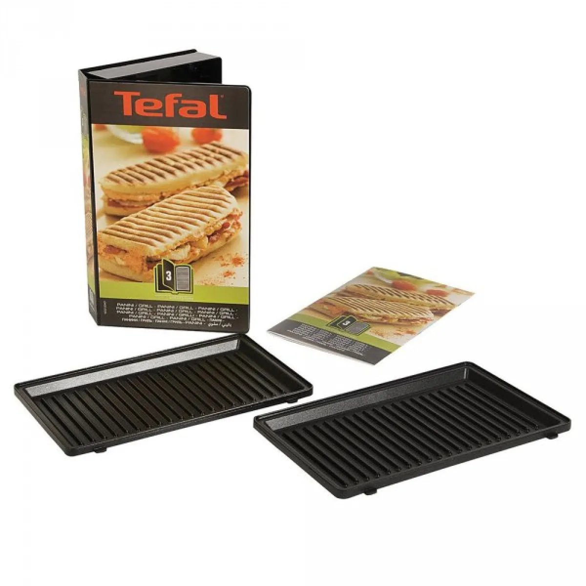 Tefal Coffret Snack Collection 2 plaques grill panini + 1 livre de recettes XA800312 - vue 7