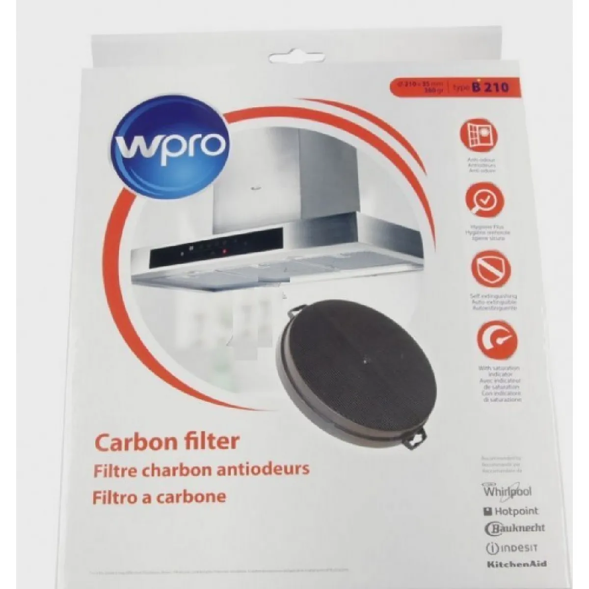 Filtre à CHF2101 pour hotte Sholtes Ariston Brandt Whirlpool Airlux De Dietrich - vue 5