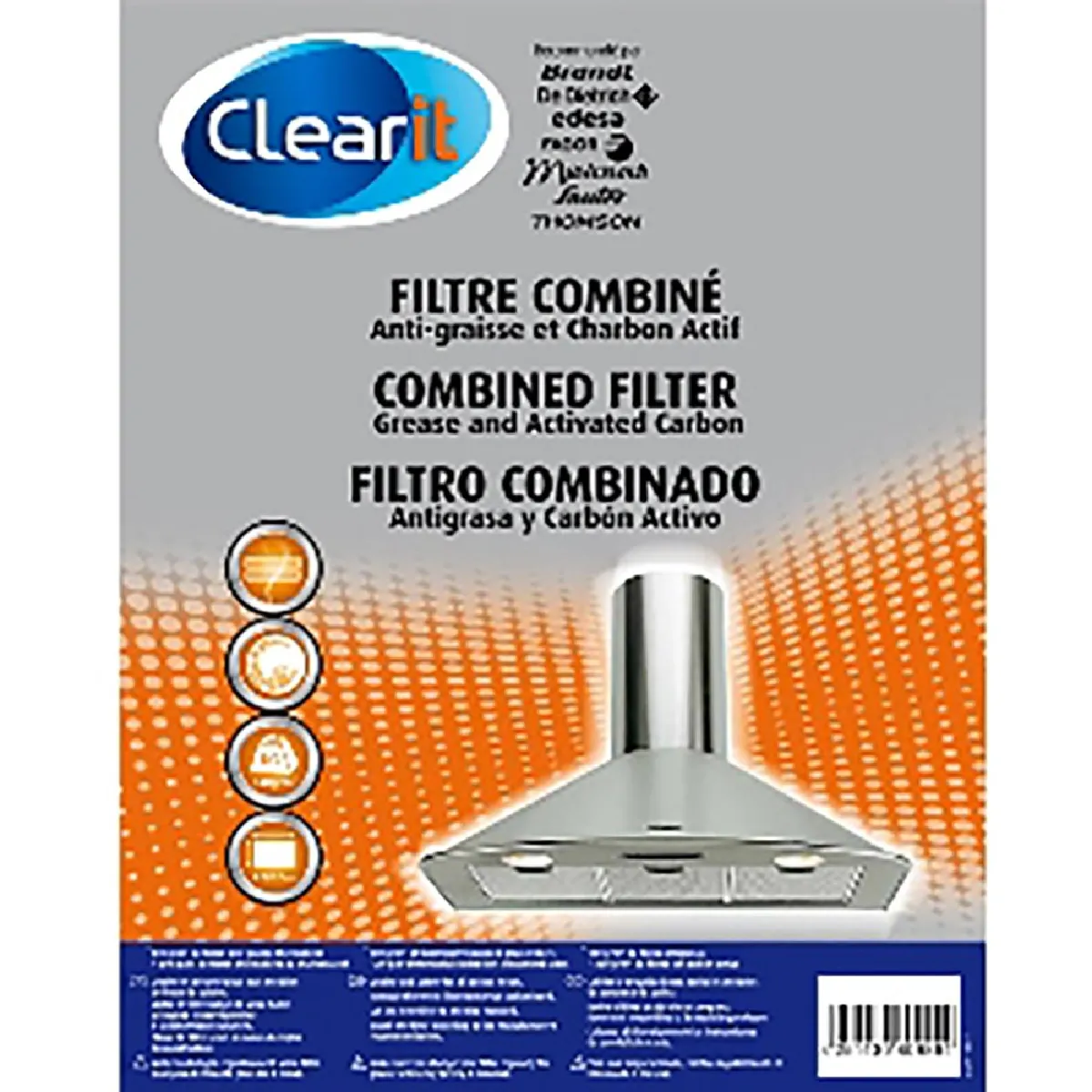Brandt Filtre mixte graisse - vue 2