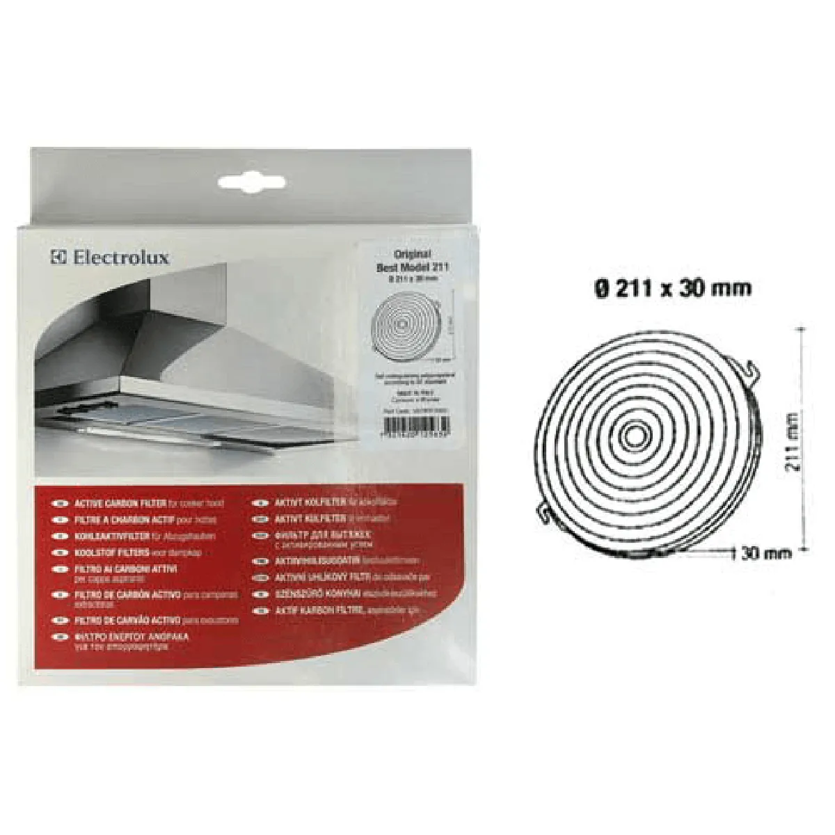 Arthur Martin - Filtre à charbon T211 pour hotte - 24 cm - 5029091600 - Image 3