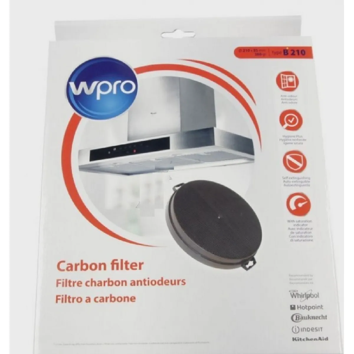 Wpro Fac529 Filtre De Hotte À F196 Diamètre: 196 Mm - vue 3