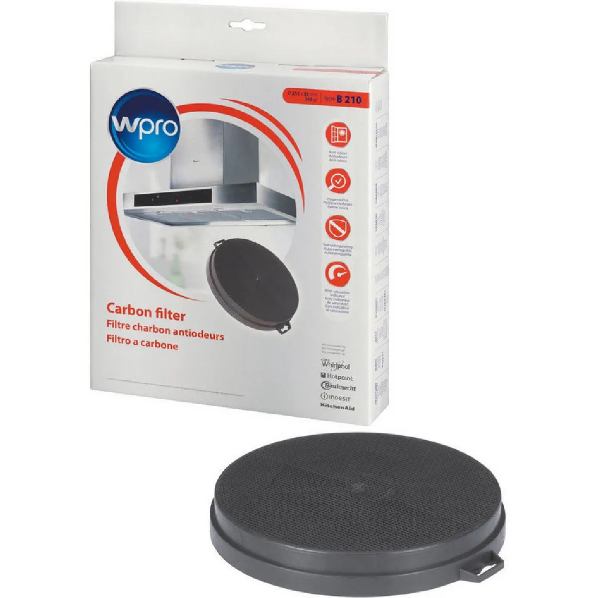 Wpro Filtre À Charbon Pour Hotte B210