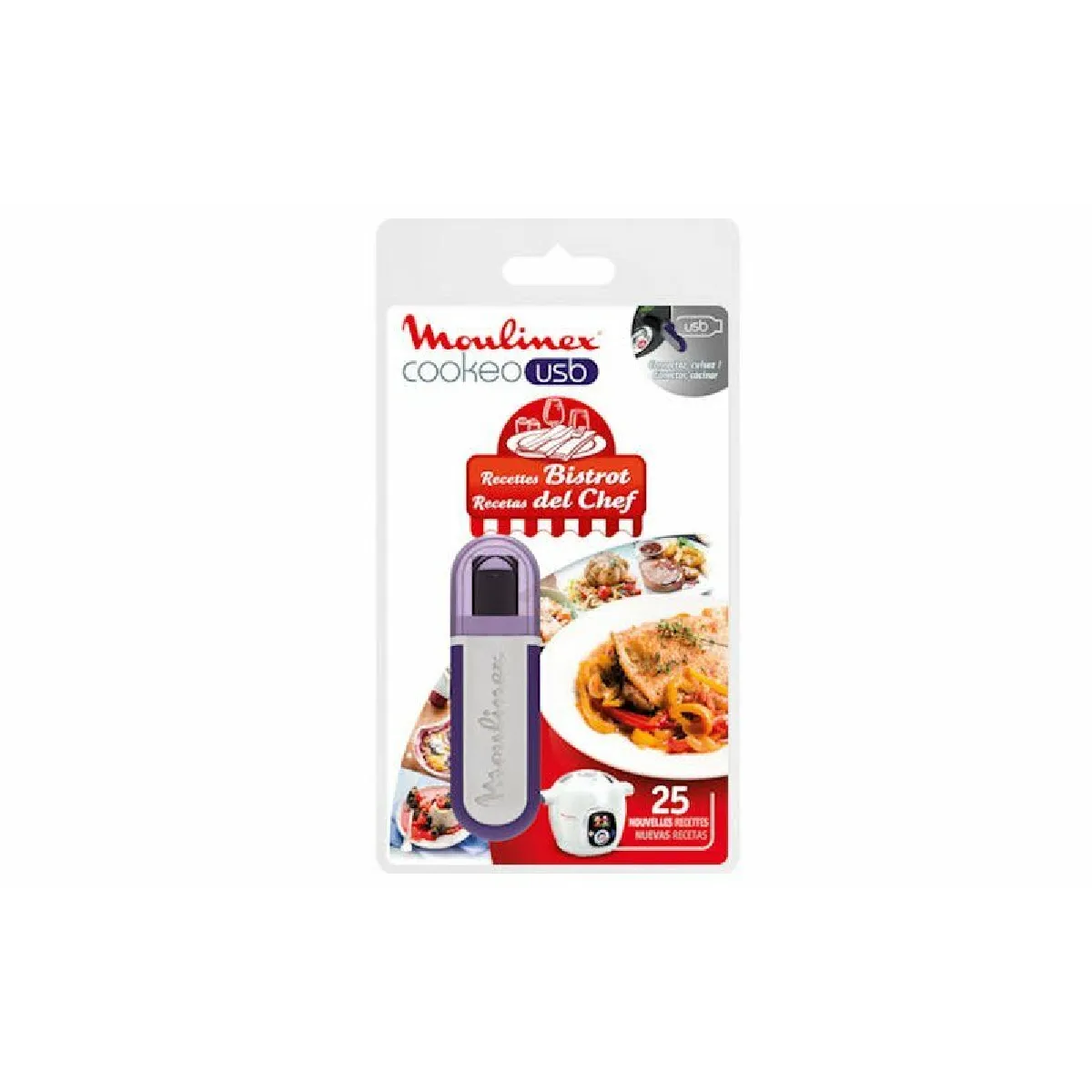 MOULINEX Accessoires XA600411 Clé USB thème bistrot pour Cookeo - vue 2