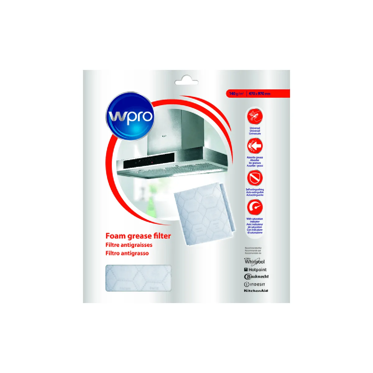 Wpro Filtre Antigraisse Universel Hotte