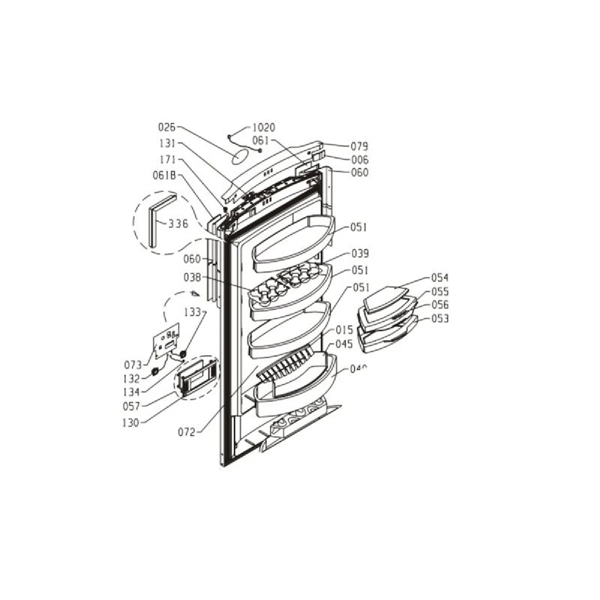 GORENJE  Carte &eacute;lectronique r&eacute;frig&eacute;rateur