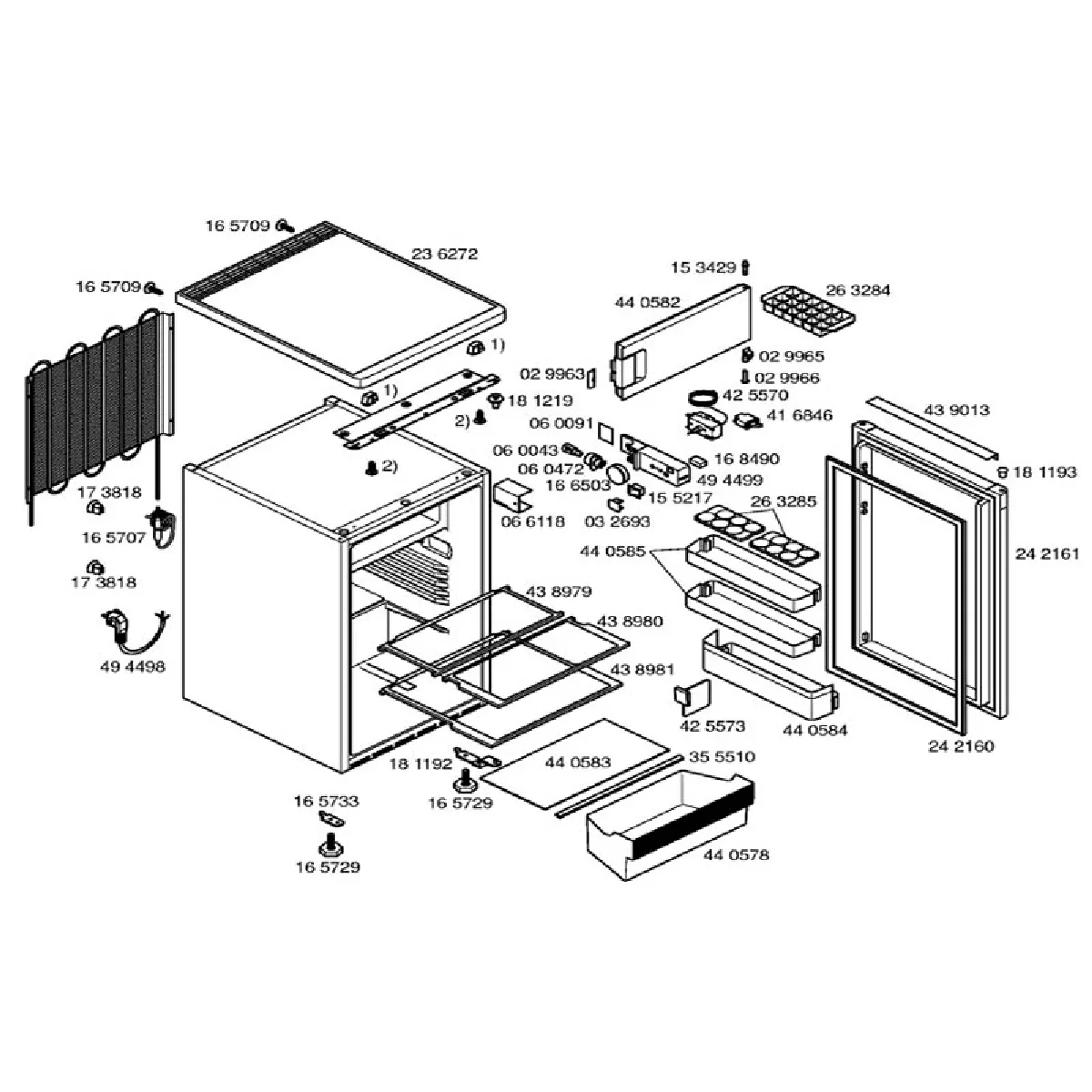 Bosch clayette en verre pour réfrigérateur