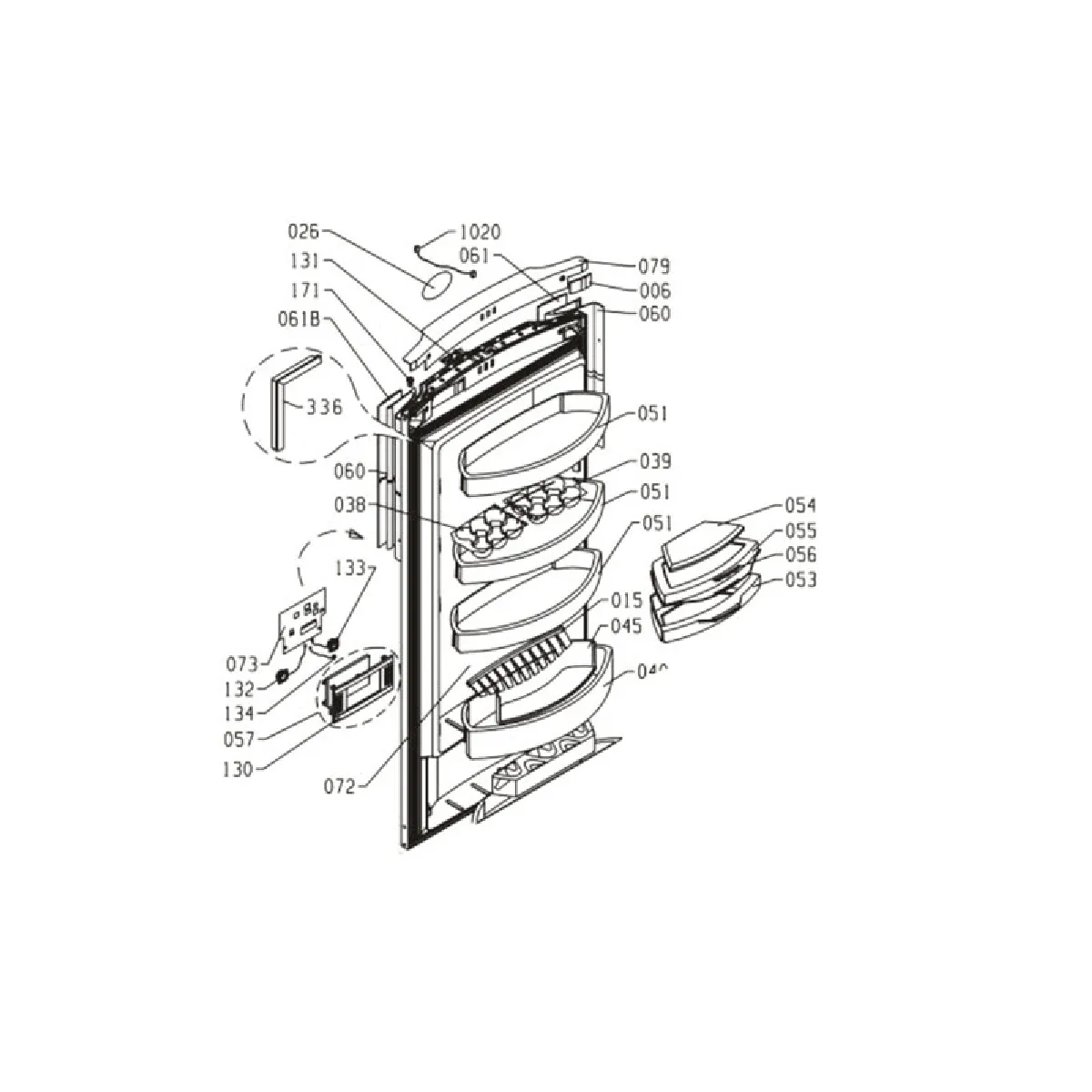 GORENJE  Carte &eacute;cran tactile r&eacute;frig&eacute;rateur