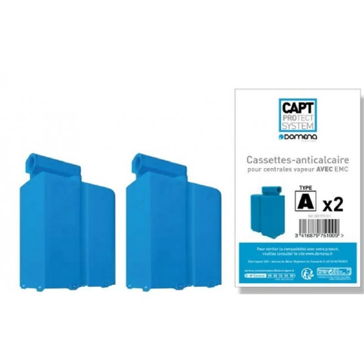 Domena Cassettes 2 Anti Calcaire Pour Centrale Vapeur - Image 3