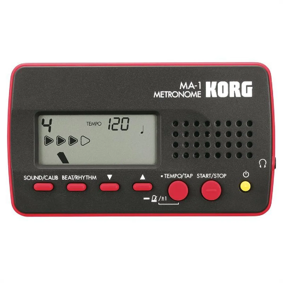 Korg Noir/Rouge Métronome Numérique Ma-1 Bk