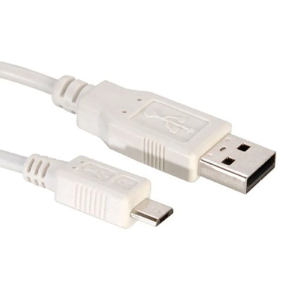 Générique Blanc Câble Usb-A Vers Micro-Usb - 0,8 M