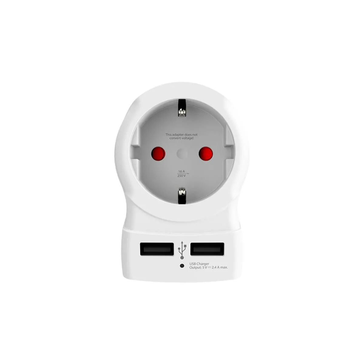 Skross Blanc Adaptateur De Voyage Europe Vers Usa Avec 2 Usb 15A