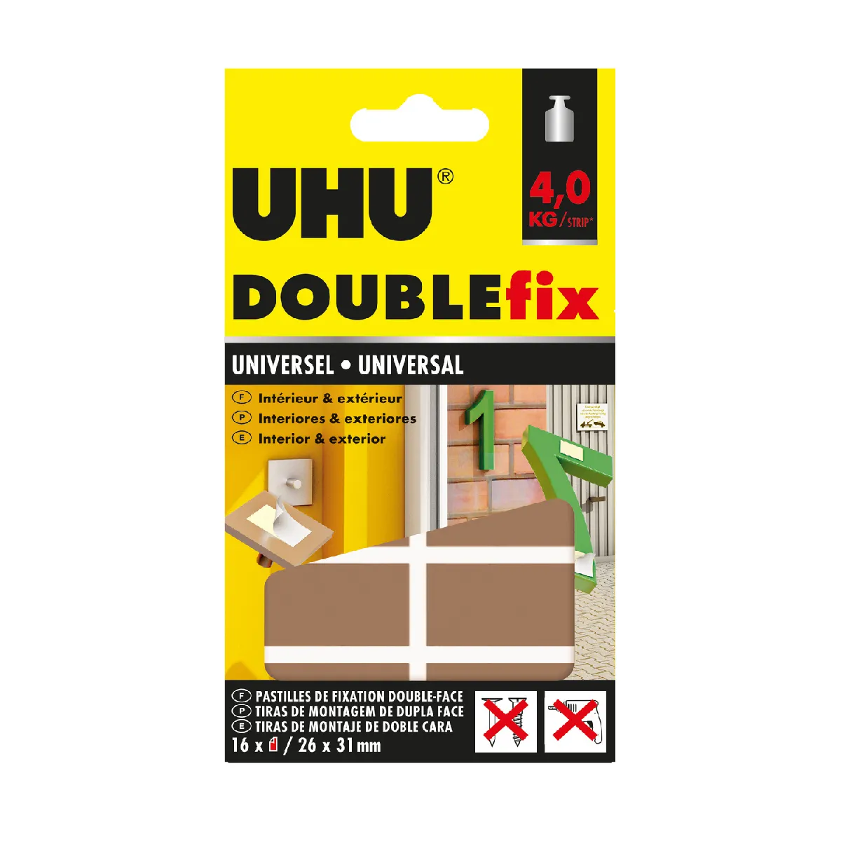 UHU Ruban Adhésif Double Face Ultra Fort