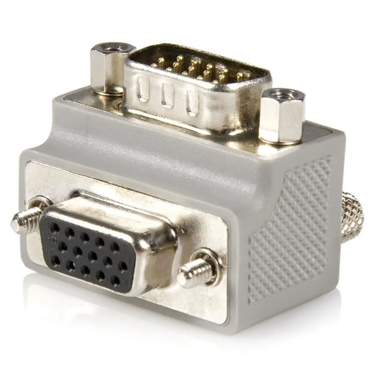 StarTech.com Adaptateur Vga Male Femelle Vga Angle Droit Vers Vga Type Convertisseur Hd15 Vers Hd15 M/F Adaptateur Vga Taille 2 Gris de Inmac Wstore - Image 3