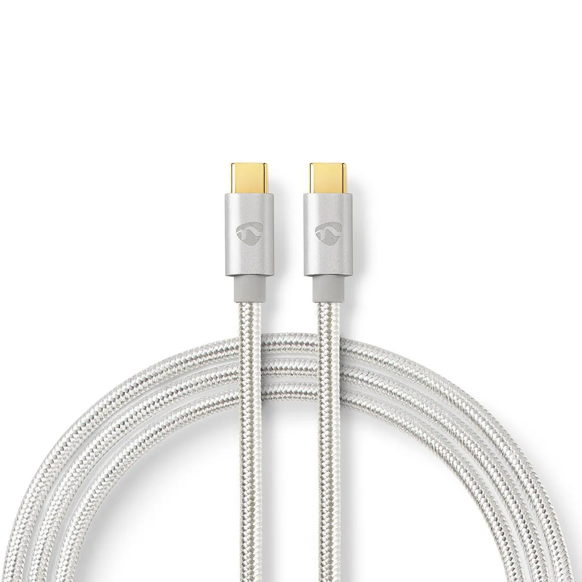 NEDIS  - C&acirc;ble USB - USB-C (M) pour USB-C (M) - USB 3.1 Gen2 - 1 m - aluminium