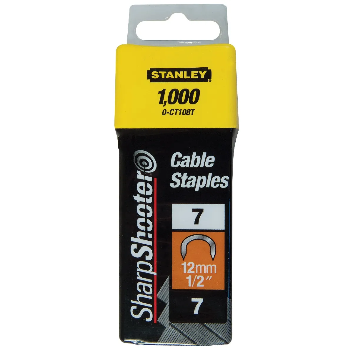 Stanley Boîte de 1000 agrafes cavaliers type7 12mm 1-CT108T