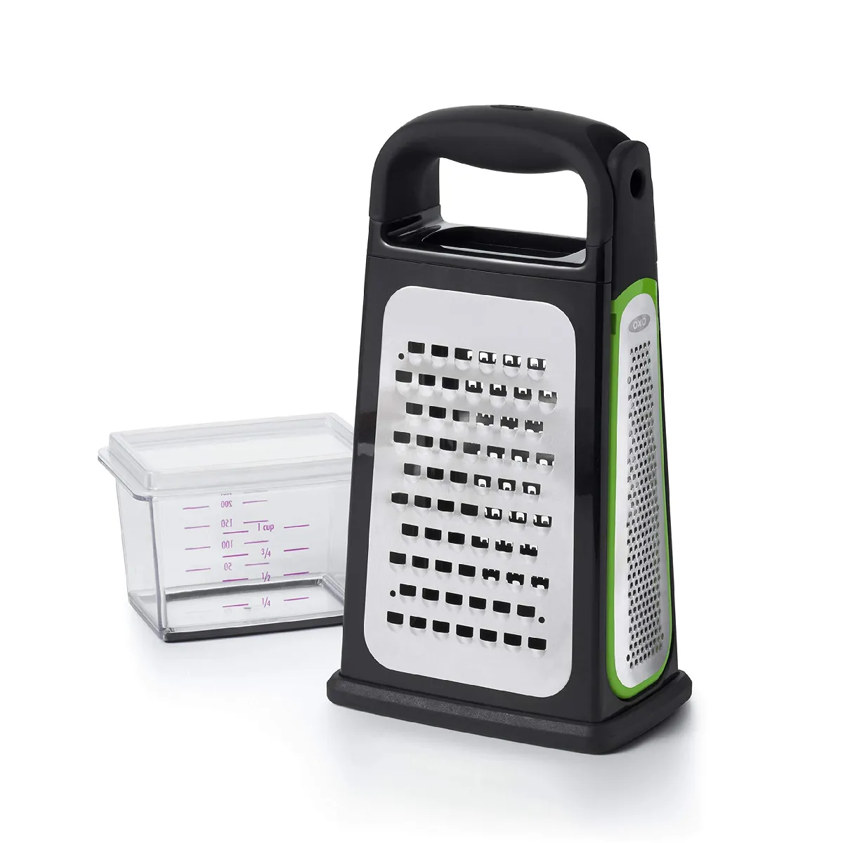 Oxo Râpe Polyvalente, Acier Inoxydable, Avec Conteneur - Image 2
