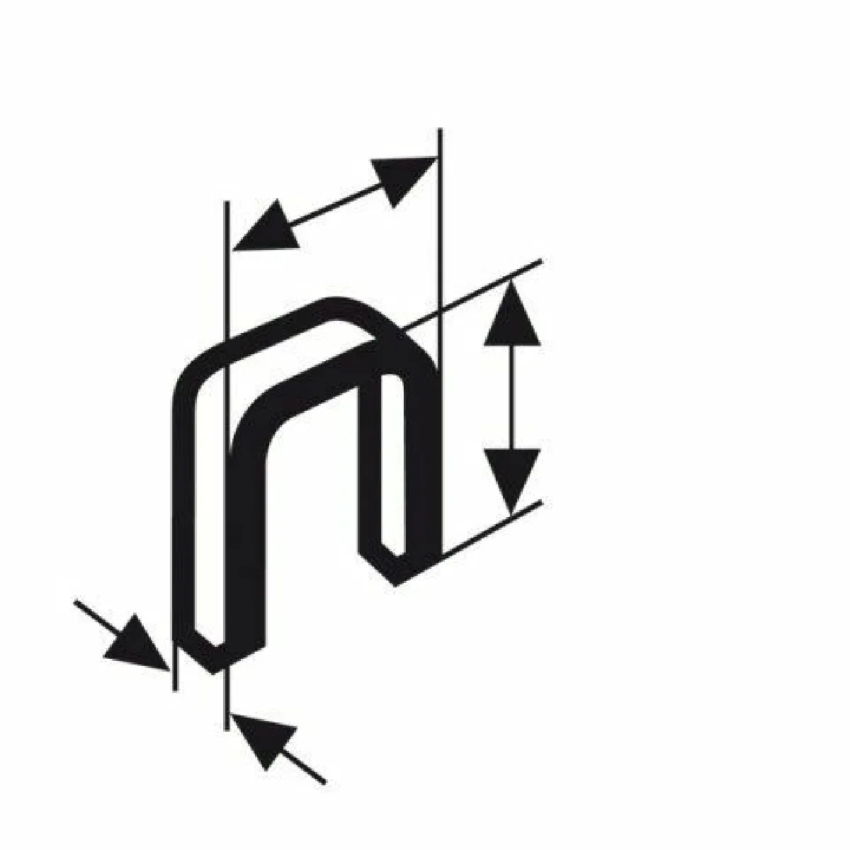 BOSCH Agrafe dos étroit Type