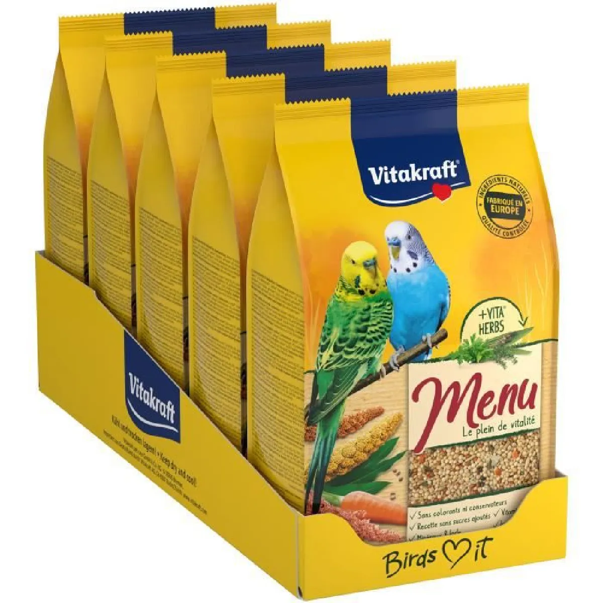 Vitakraft Menu Alimentation Complete Pour Perruches - 5x900g