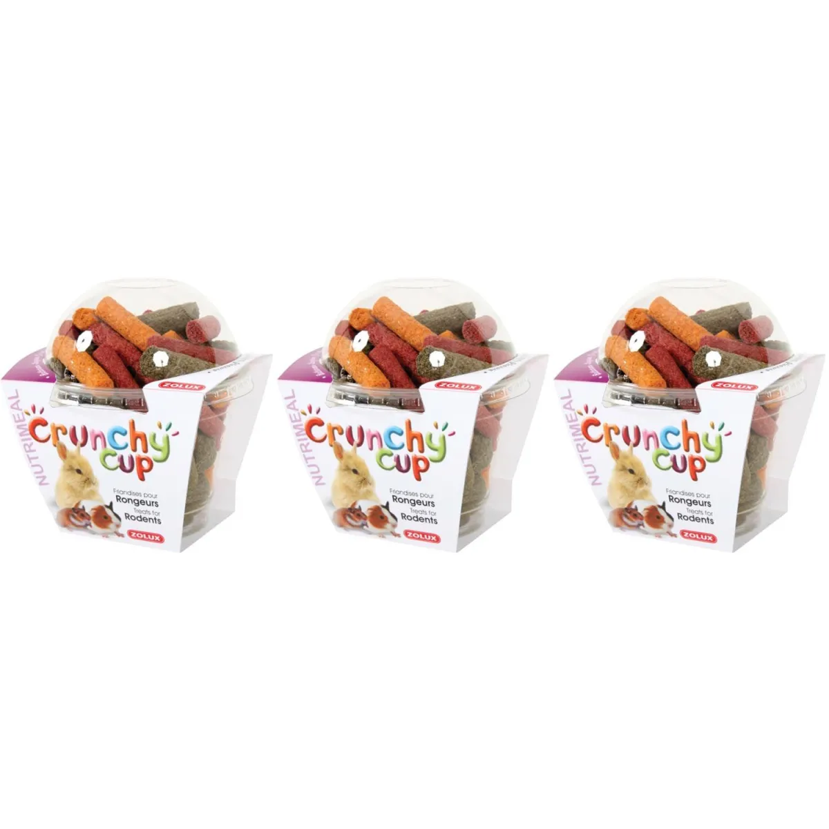 Comparer les prix de Zolux - Crunchy cup betteraves - luzerne et carottes 180gr (Lot de 3)