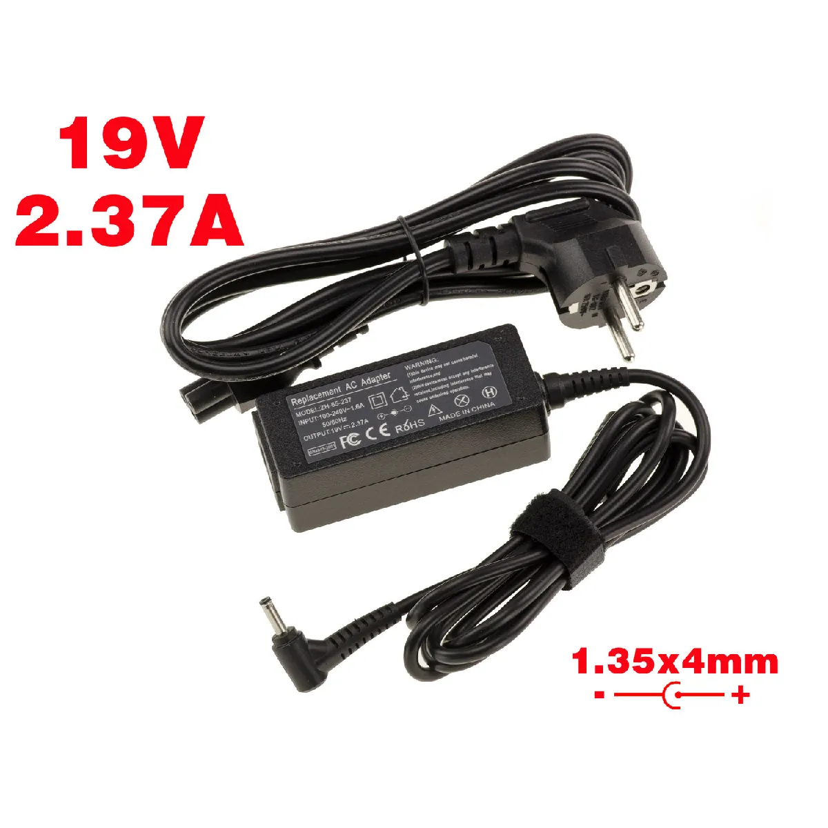 Alimentation pour PC Portable 19V 2. Embout 1.35x4mm Equivalent ASUS UX21 UX31 UX31E UX31K EXA1209CH EXA1209UH ADP 45BW - vue 2