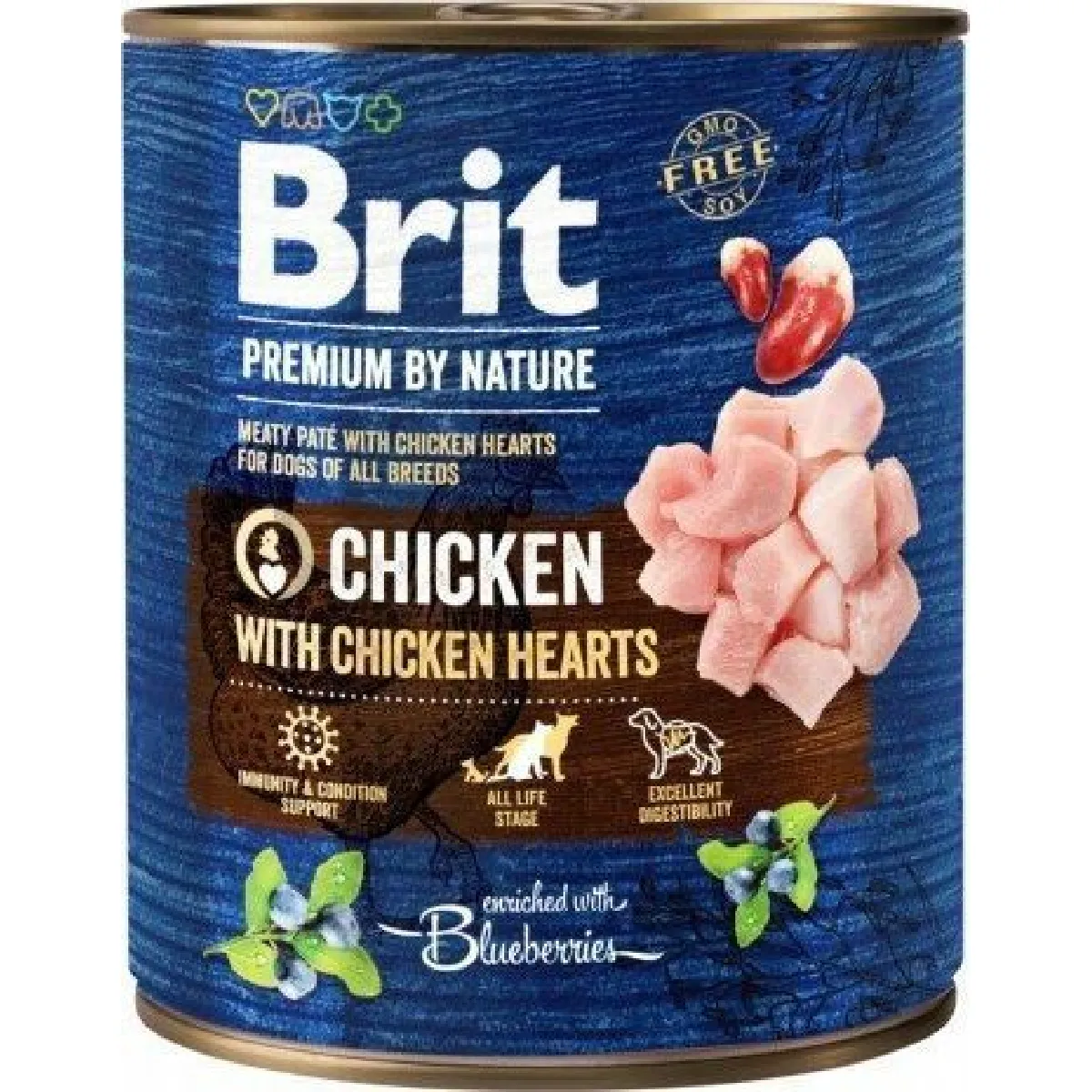 Meilleurs prix pour Brit Brit Premium By Nature Chicken & Hearts puszka 800g