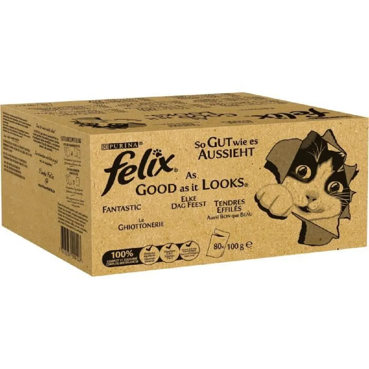 Comparer les prix de Felix Tendres Effilés en Gelée Sélection Mixte 80 x 100 g