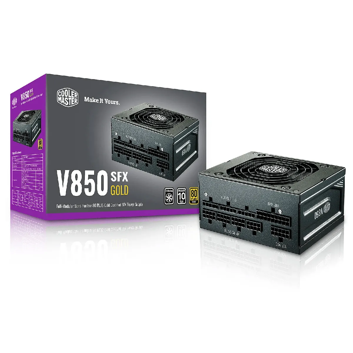 Cooler Master V850 SFX GOLD, EU Spine - 850W 80 Plus Gold, Full-modular power su - Image 3